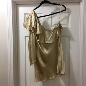 Satin One Shoulder dressy top by Sara Campbell